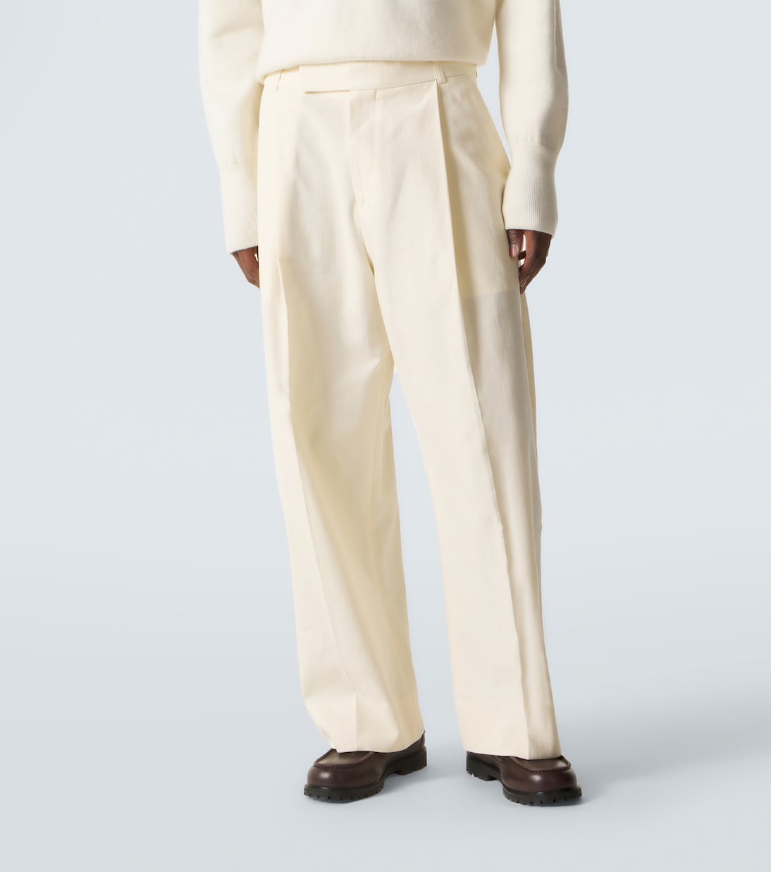Pull cotton and linen wide-leg pants | Studio Nicholson