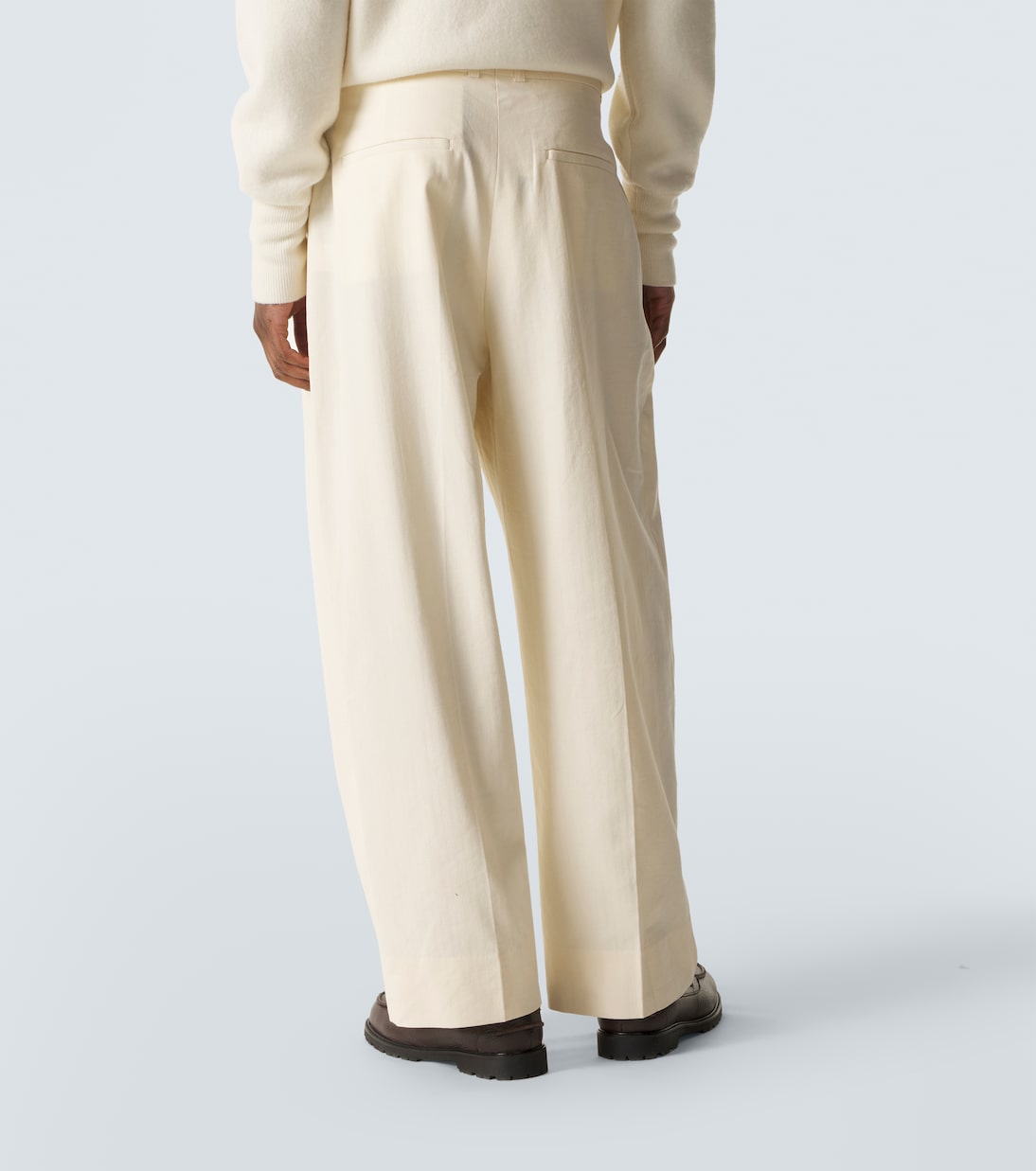 Pull cotton and linen wide-leg pants | Studio Nicholson