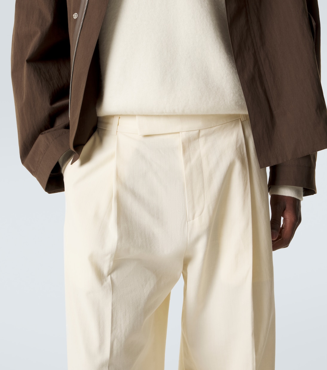 Pull cotton and linen wide-leg pants | Studio Nicholson
