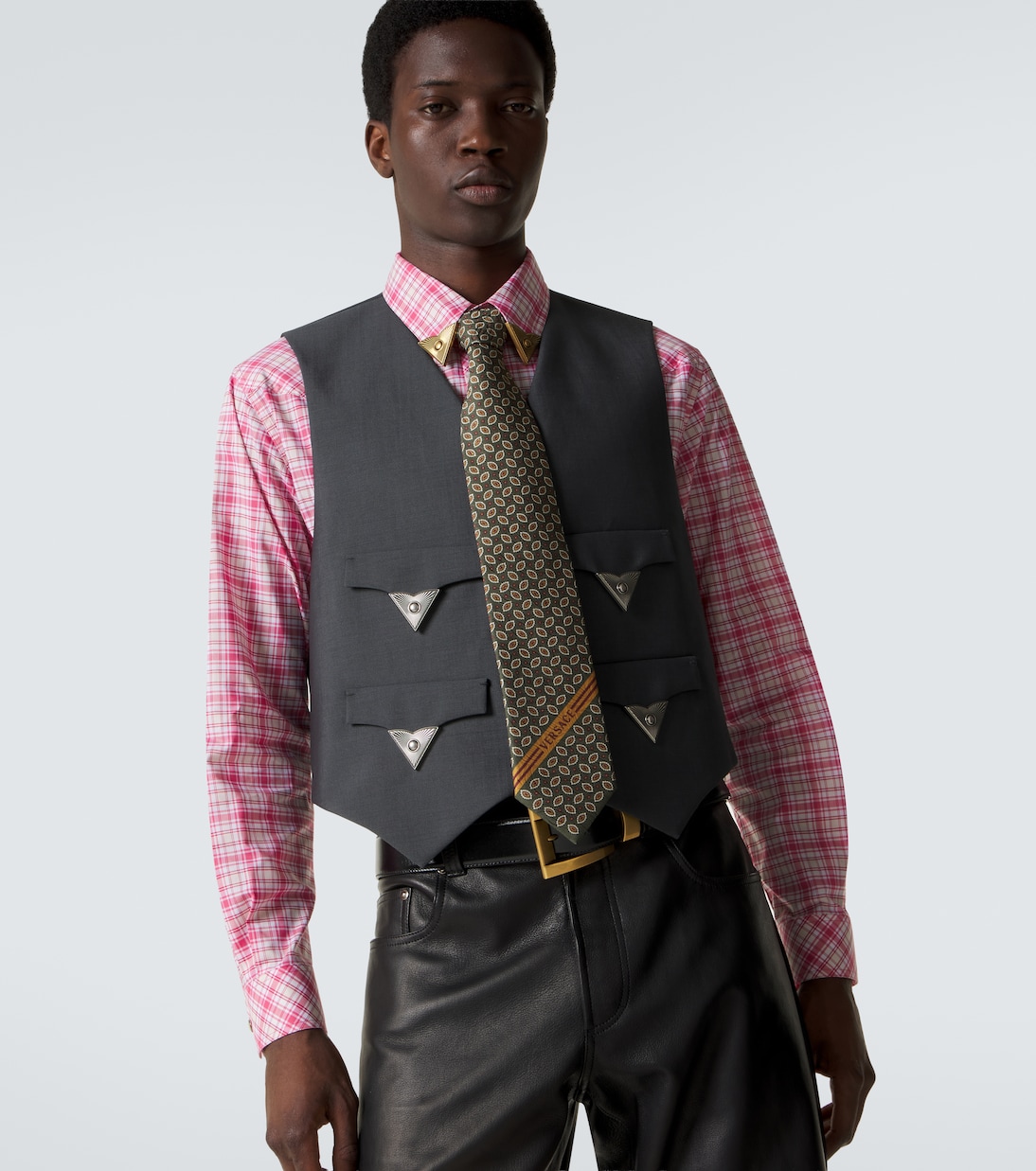 Cravate en soie imprimée à logo | Versace