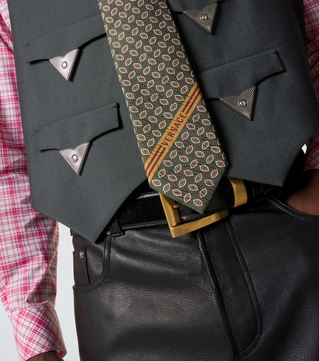 Cravate en soie imprimée à logo | Versace