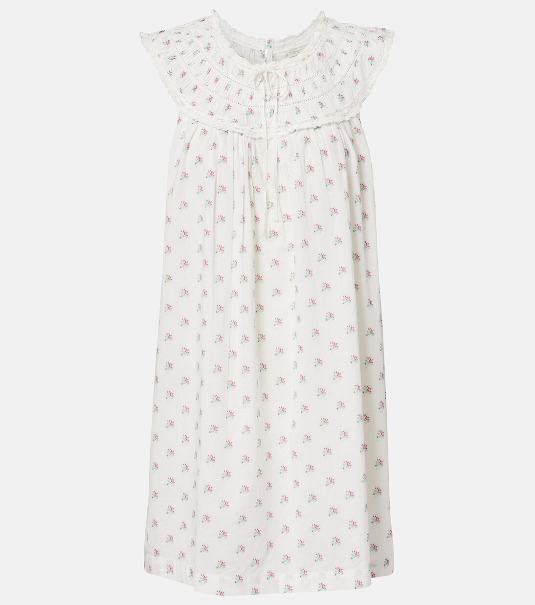 Vestido corto Verity de algodón floral | Dôen