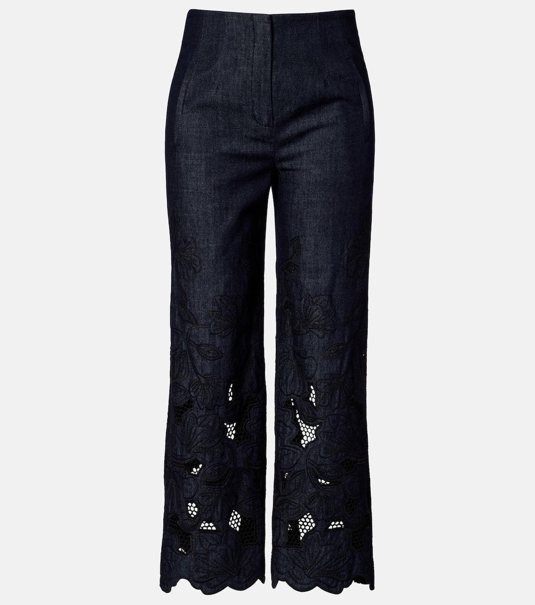 Osborne cotton chambray wide-leg pants | Veronica Beard