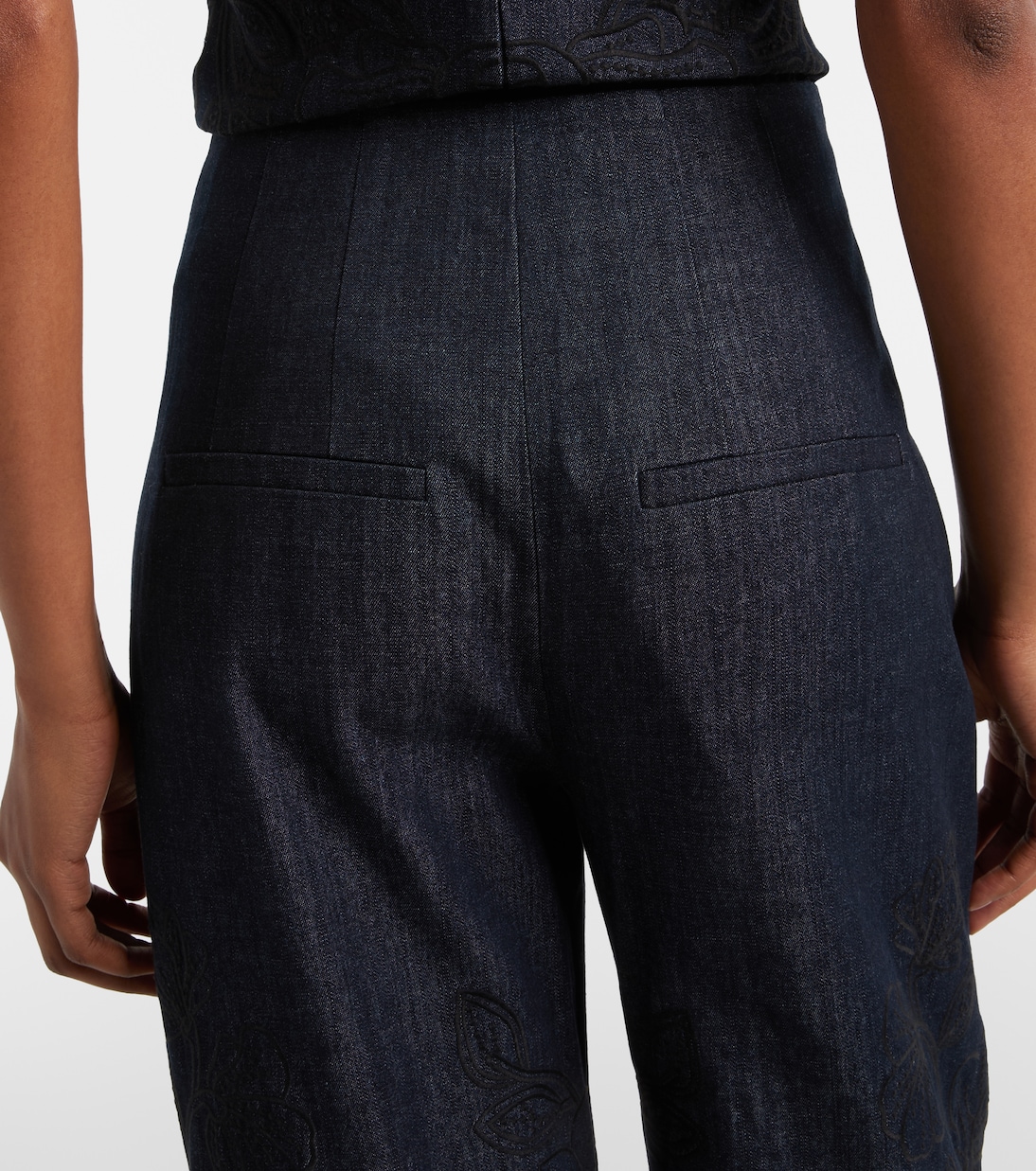 Osborne cotton chambray wide-leg pants | Veronica Beard