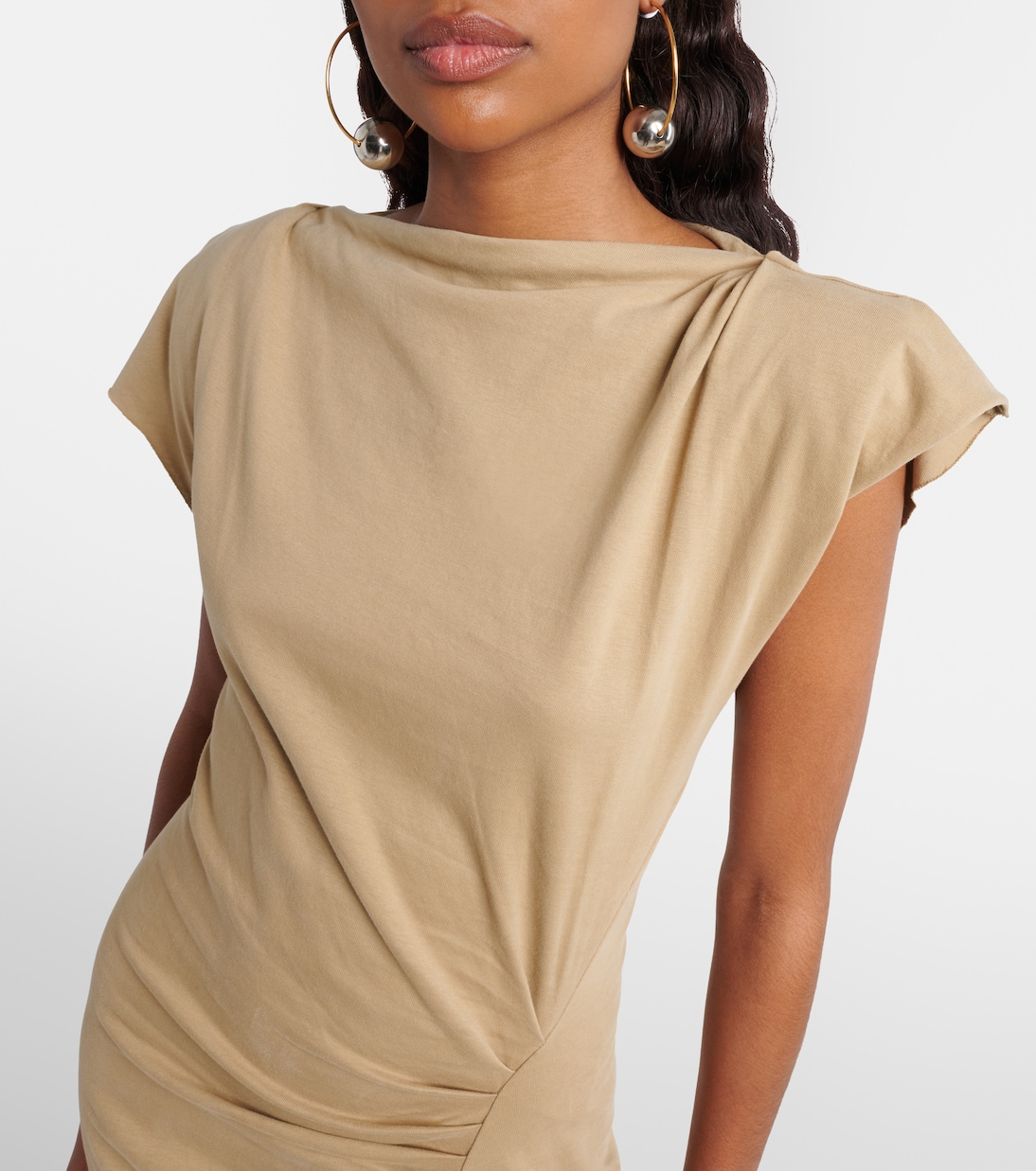 Vestido midi Nadela de jersey de algodón | Isabel Marant