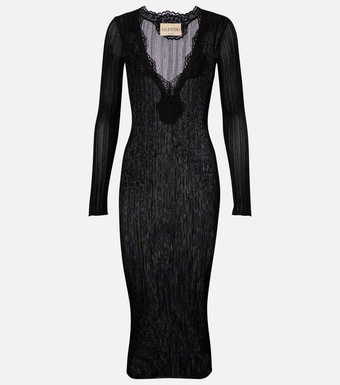 Ribbed-knit midi dress | Valentino