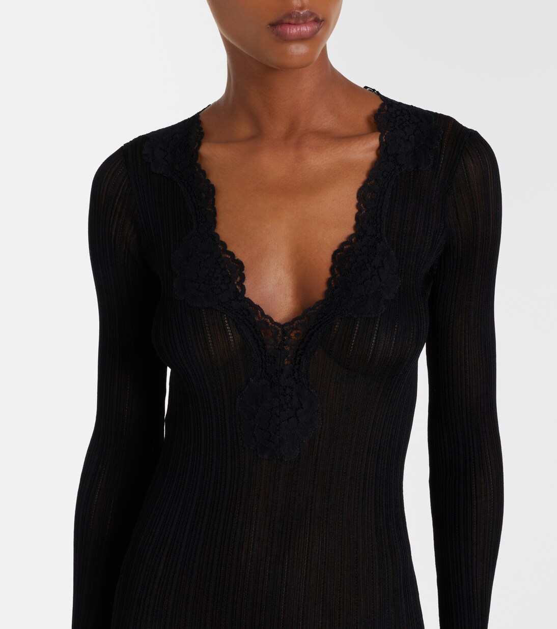 Ribbed-knit midi dress | Valentino