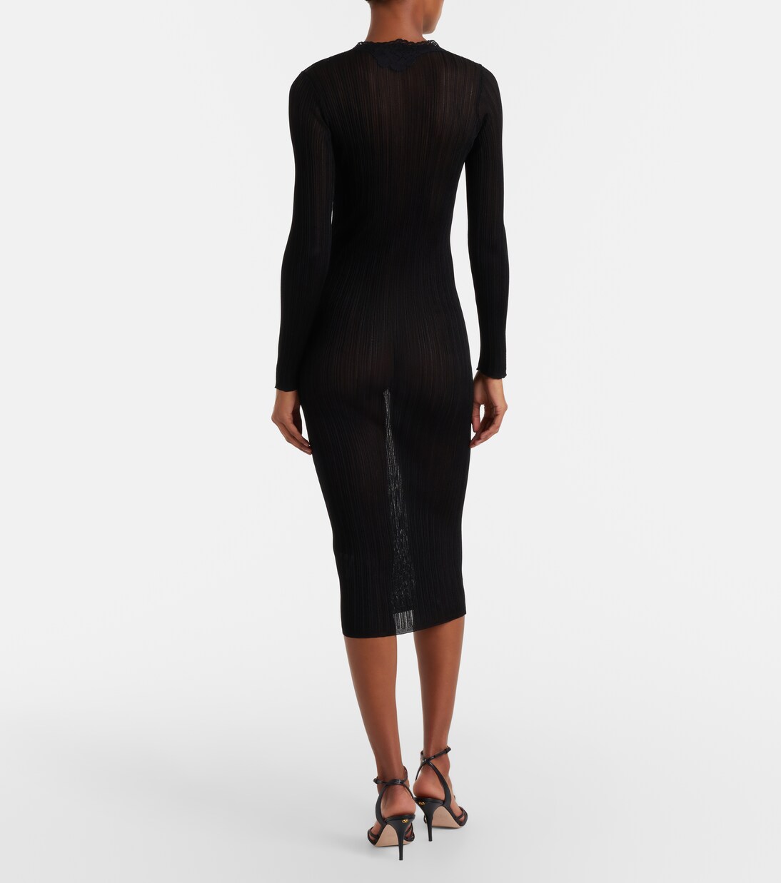 Ribbed-knit midi dress | Valentino