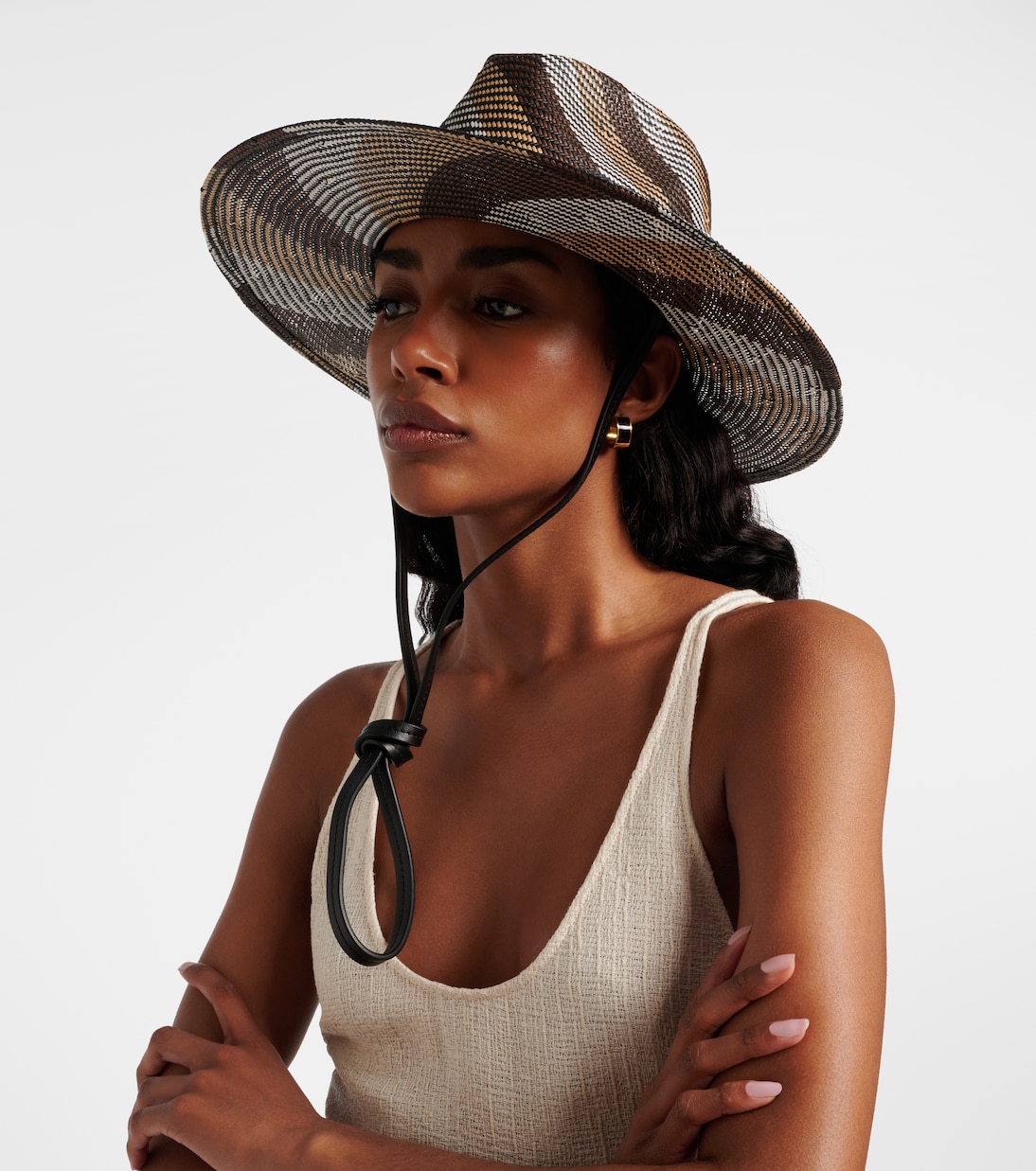 Striped straw fedora | Ruslan Baginskiy