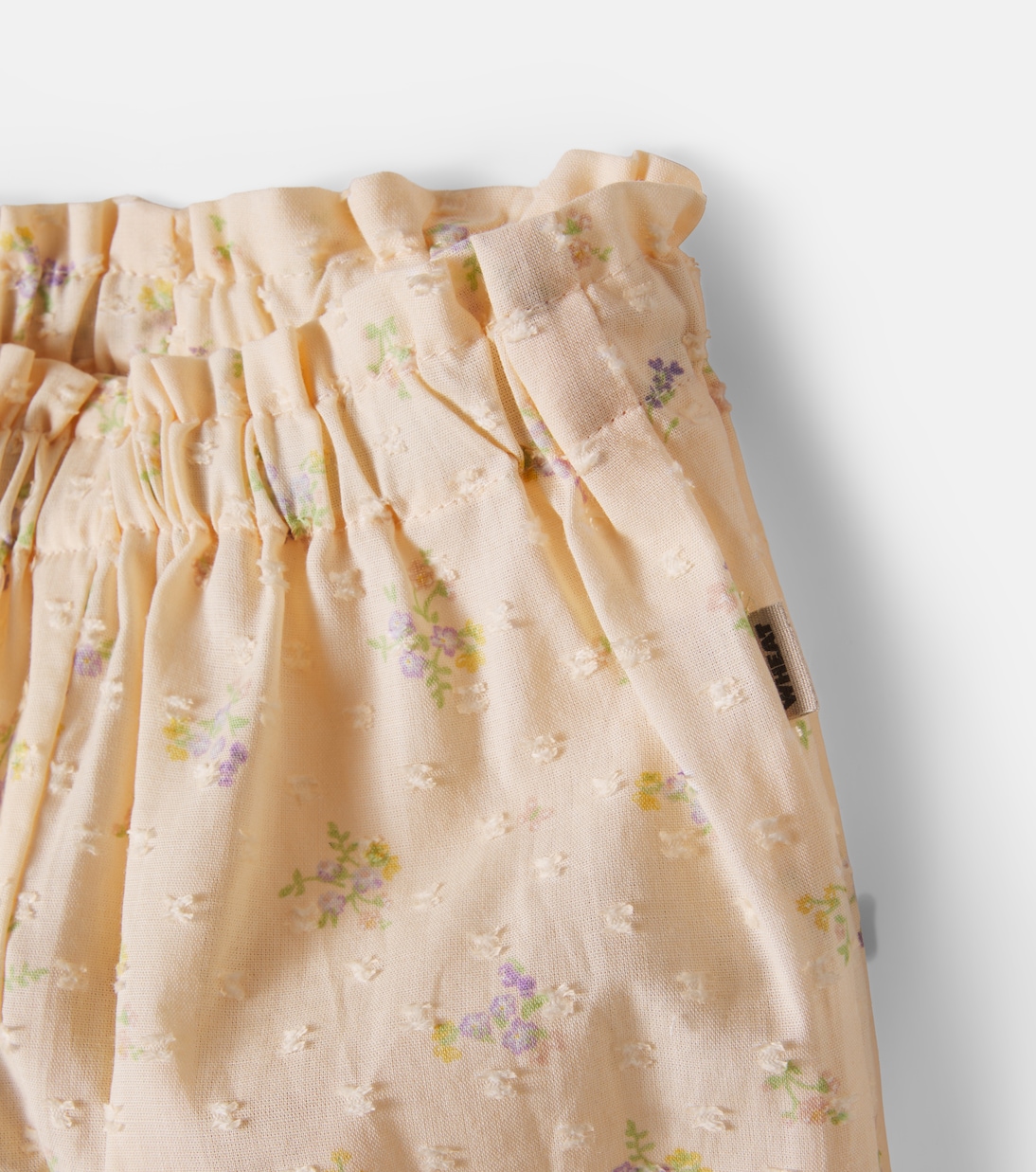 Baby Olly floral cotton pants | Wheat