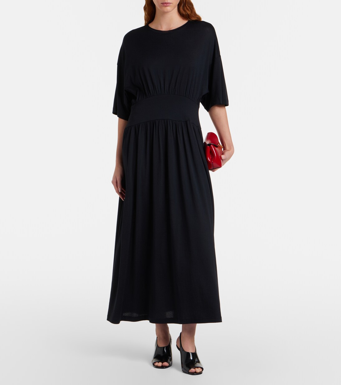 Cotton and silk midi dress | Toteme