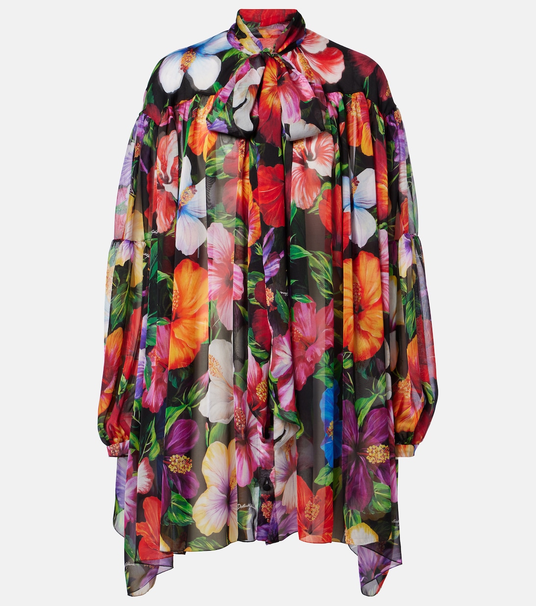 Floral silk chiffon blouse | Dolce&Gabbana