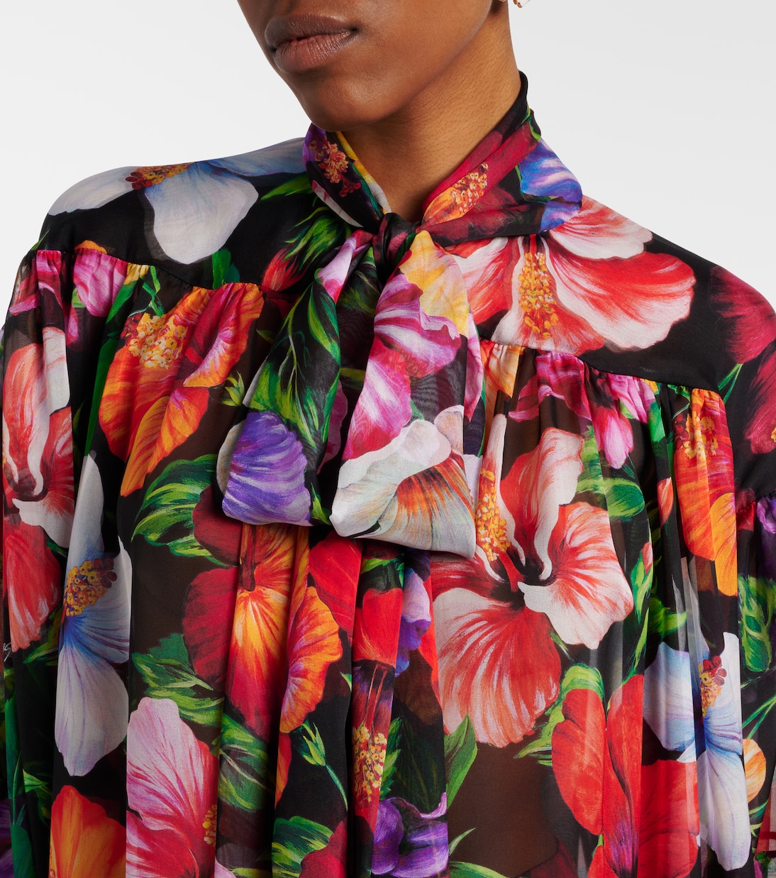 Floral silk chiffon blouse | Dolce&Gabbana