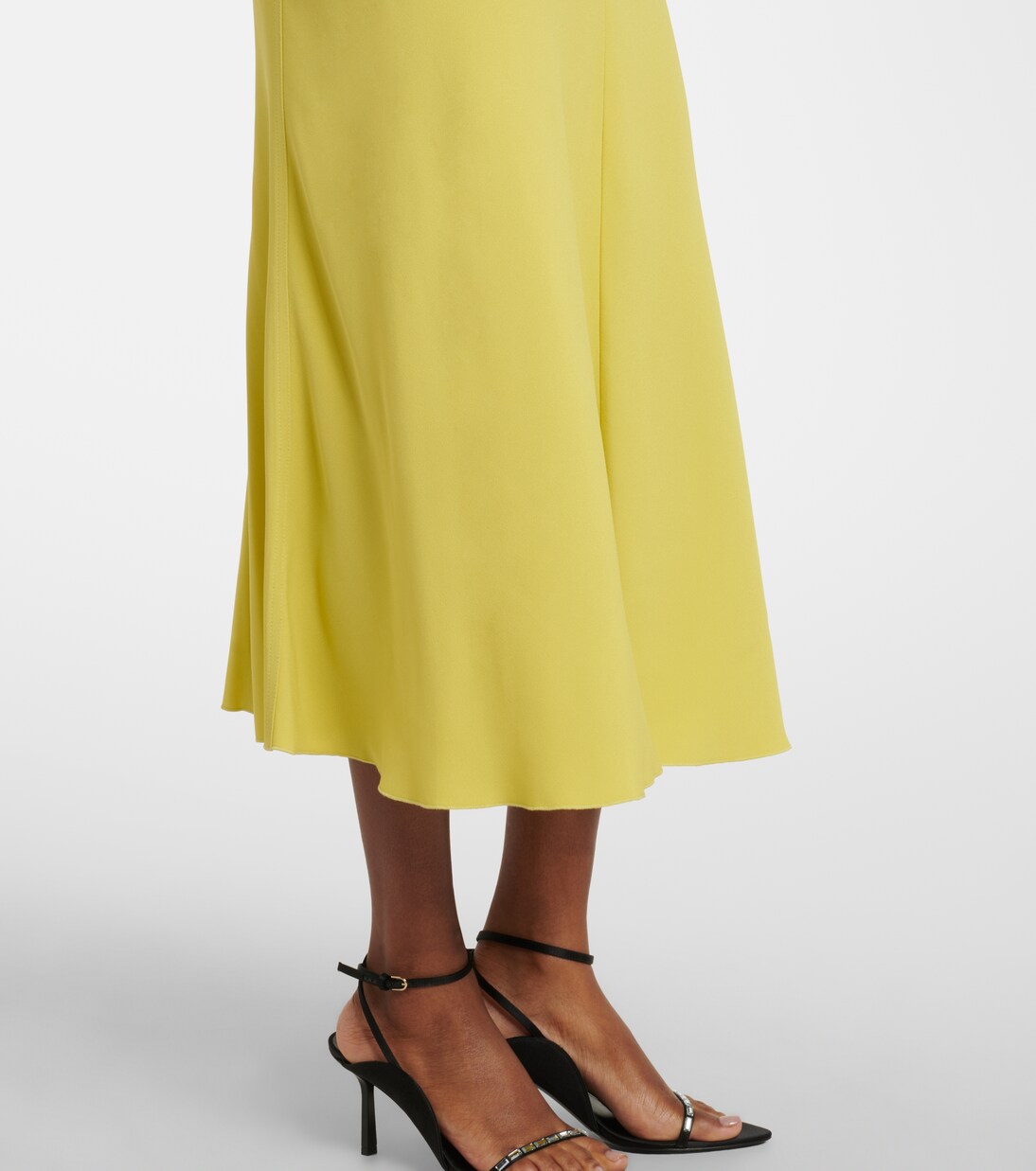 Bela gathered crêpe satin midi dress | Victoria Beckham