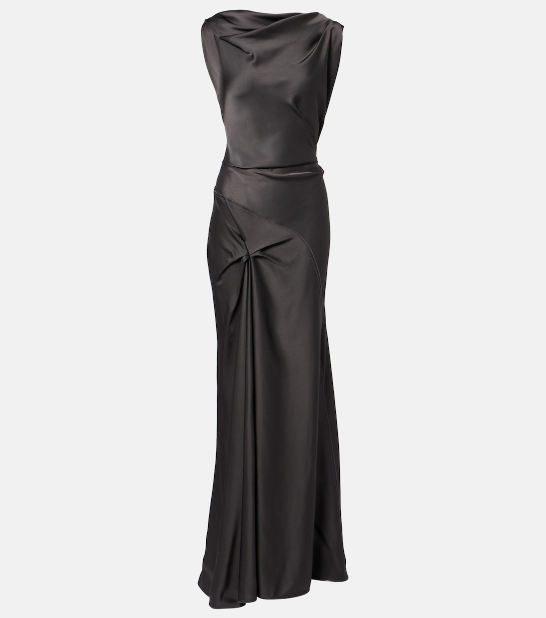 Posy draped gathered crêpe satin gown | Victoria Beckham