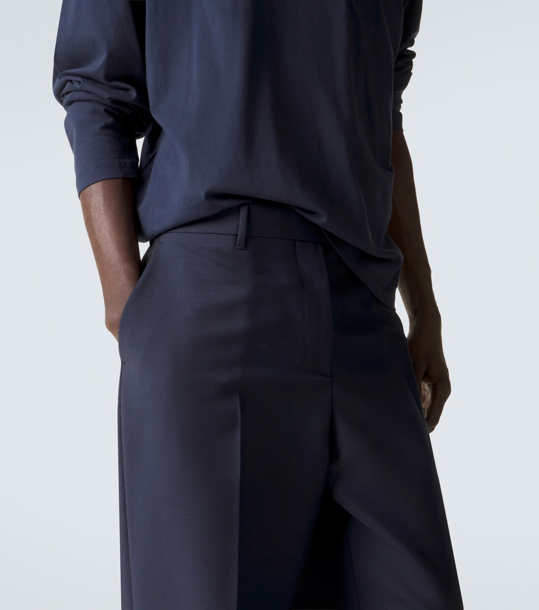 Pleated mohair and wool straight-leg pants | Miu Miu