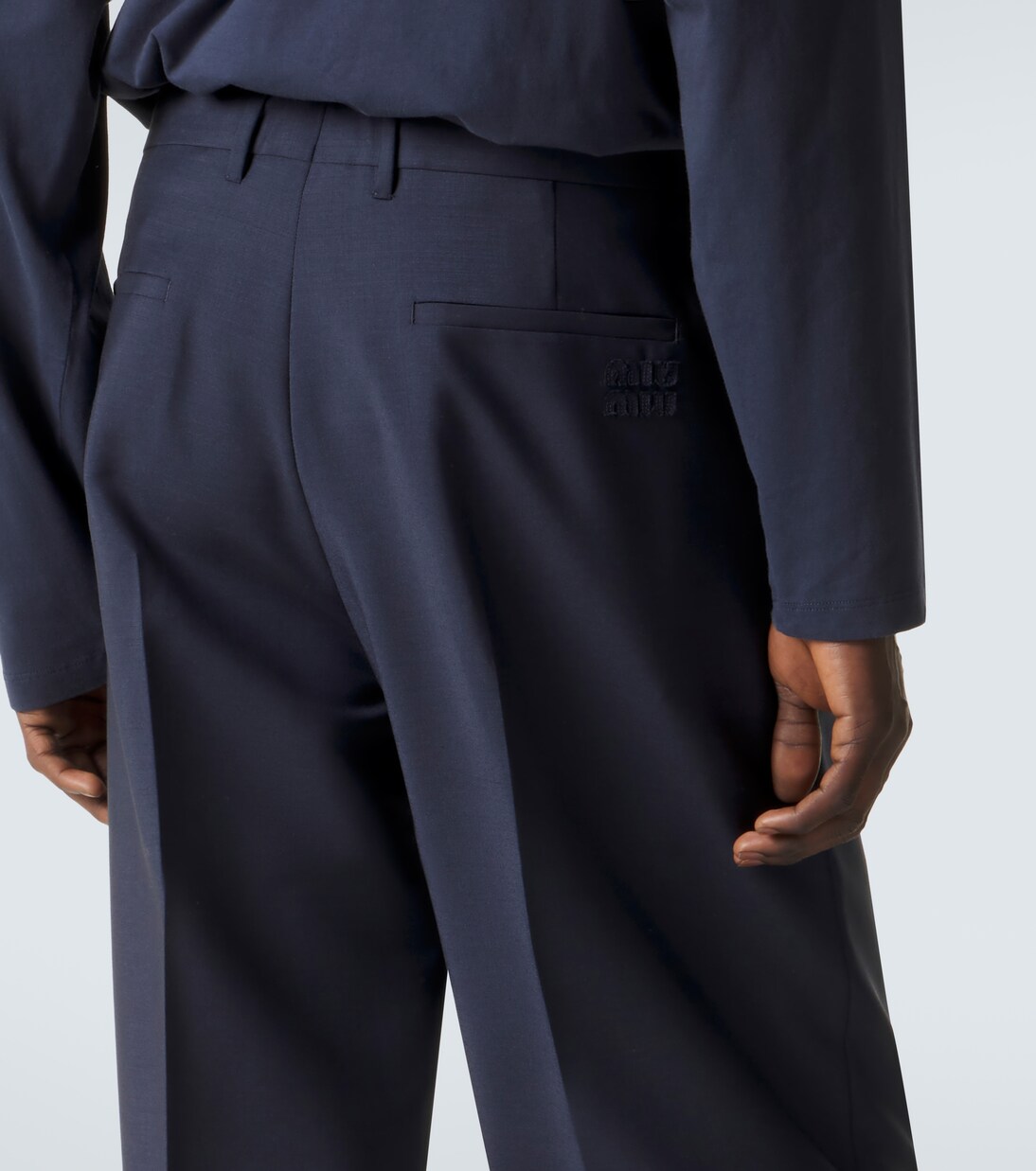 Pleated mohair and wool straight-leg pants | Miu Miu