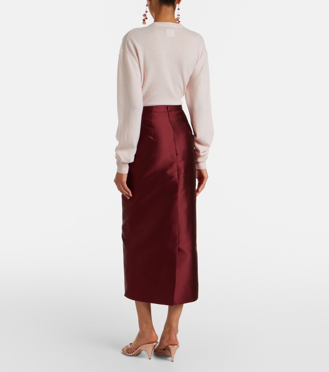 Falda lencera de satén floral | Erdem