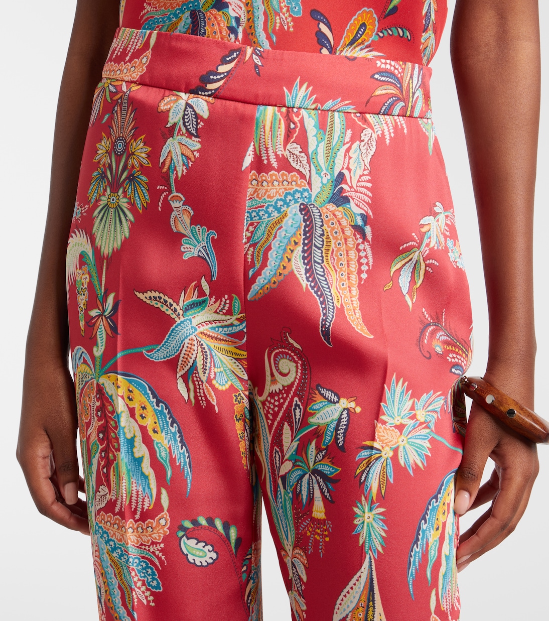 Printed twill straight pants | Etro