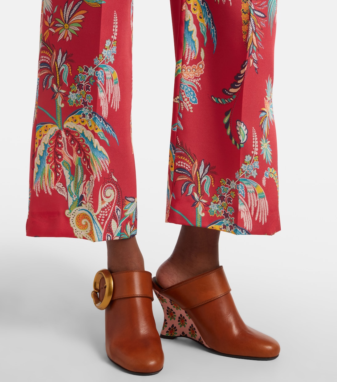 Printed twill straight pants | Etro