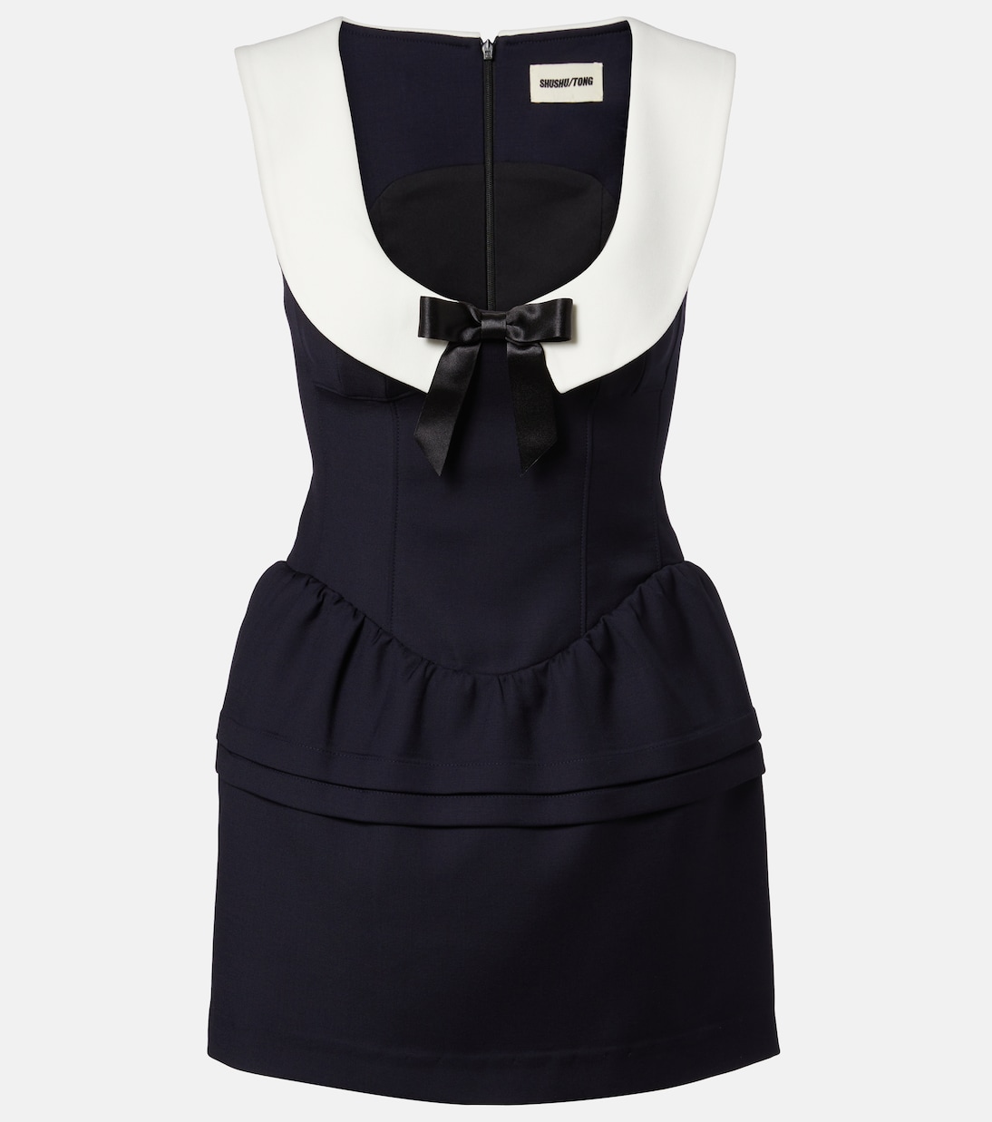 Bow-detail wool minidress | Shushu/Tong