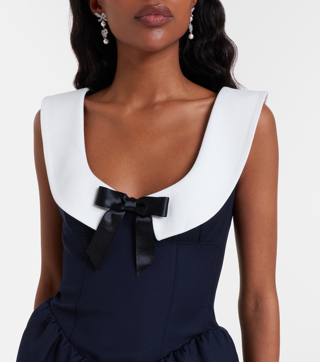 Bow-detail wool minidress | Shushu/Tong