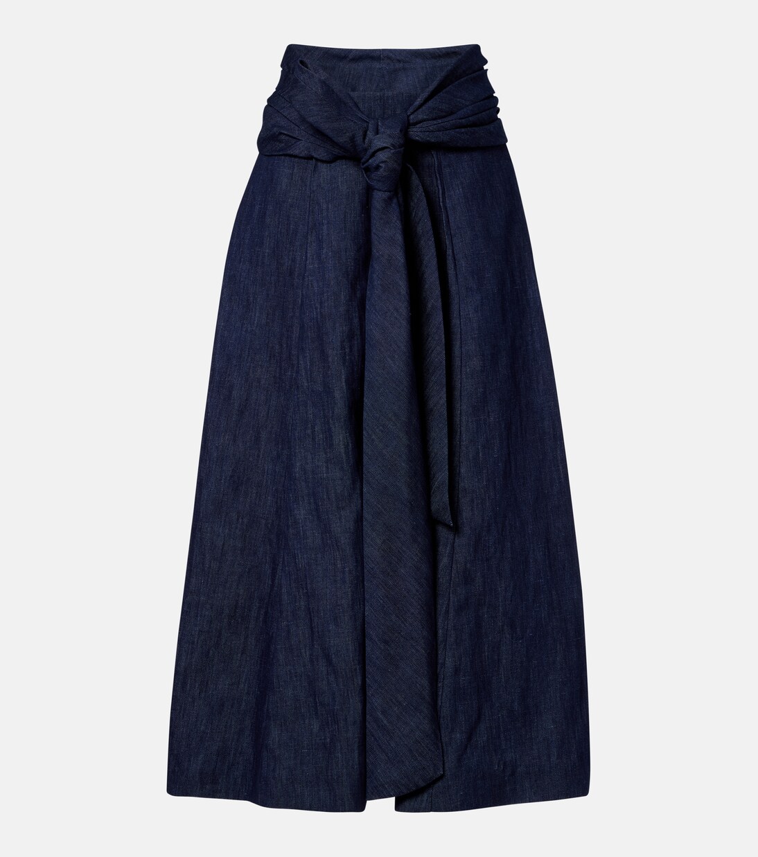 Zivan cotton and linen denim midi skirt | Gabriela Hearst