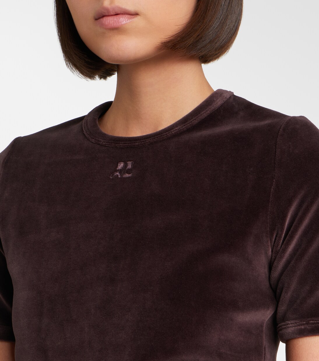 T-Shirt aus Samt  | Courrèges