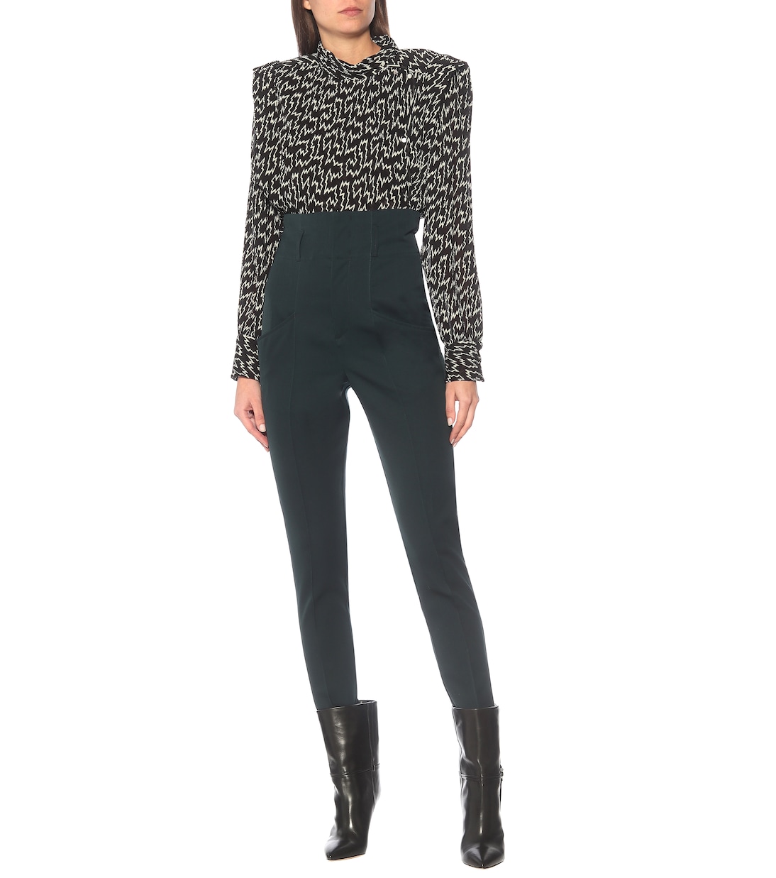 Pantalon Padme à taille haute en laine | Isabel Marant