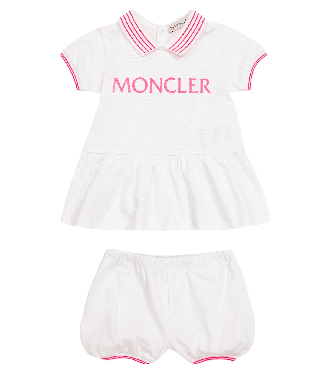 Baby - Abito e shorts in cotone con logo | Moncler Enfant