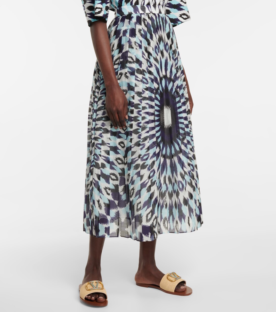 Midirock aus Baumwolle und Seide | Valentino