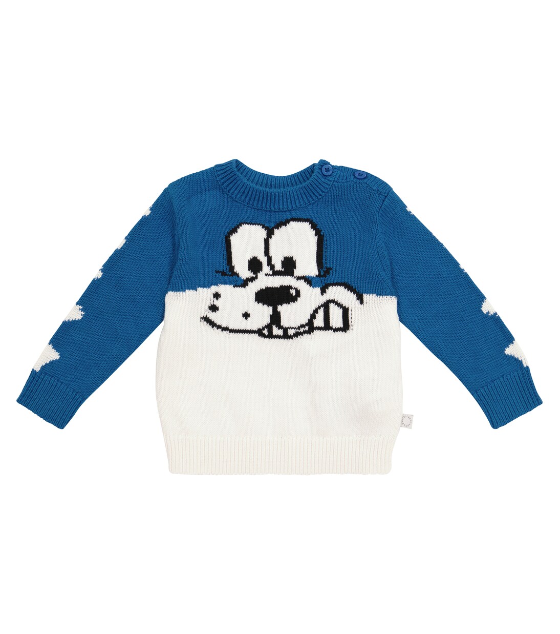Dog intarsia cotton-blend sweater | Stella McCartney Kids