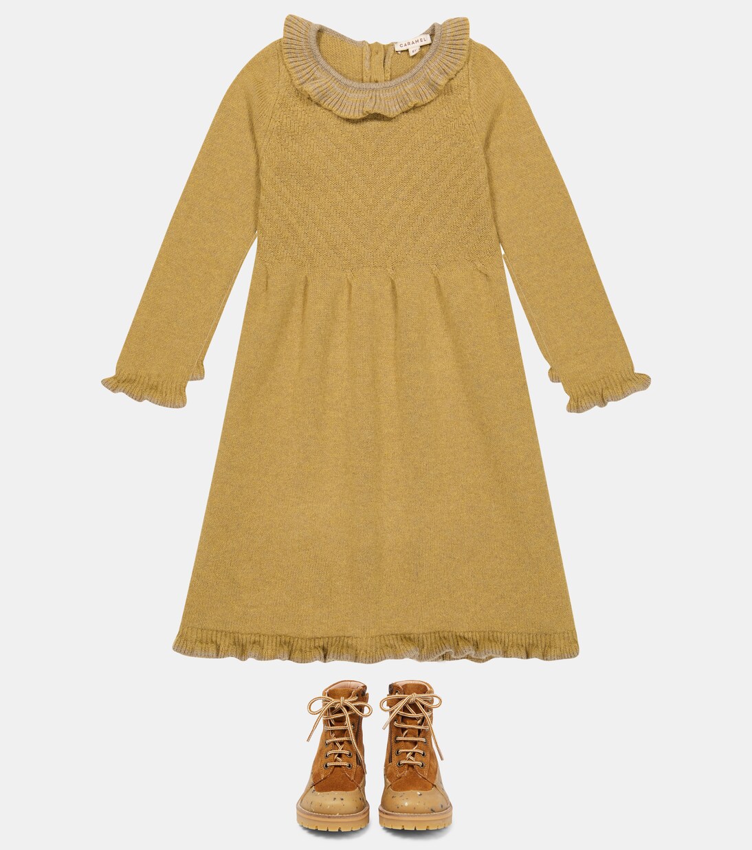 Robe Amberley en laine mélangée | Caramel