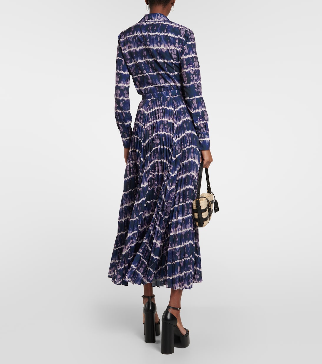 Falda larga Sif plisada y estampada | Altuzarra