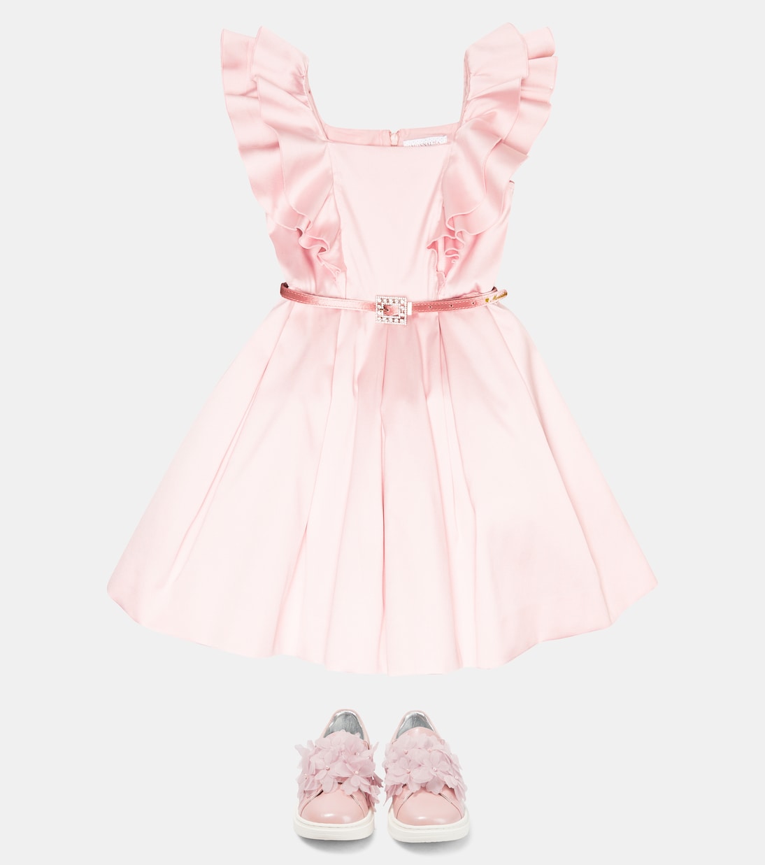 Belted faille dress | Monnalisa