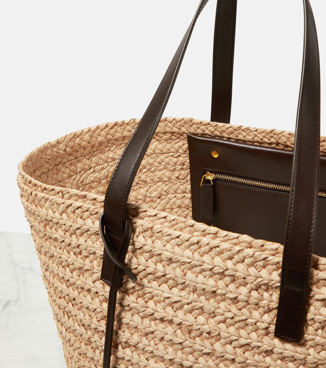 Panier 미디엄 라피아 토트 백 | Saint Laurent