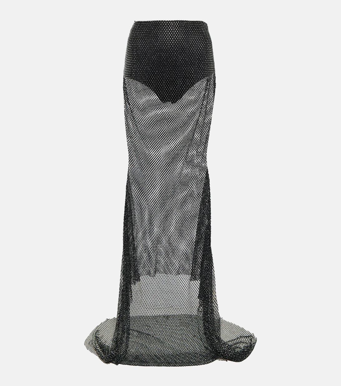 Falda largo de malla con cristales | Giuseppe di Morabito