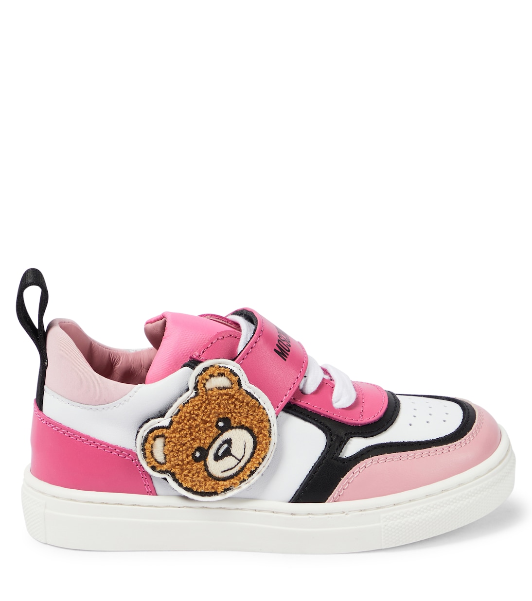 Leather-trimmed sneakers | Moschino Kids