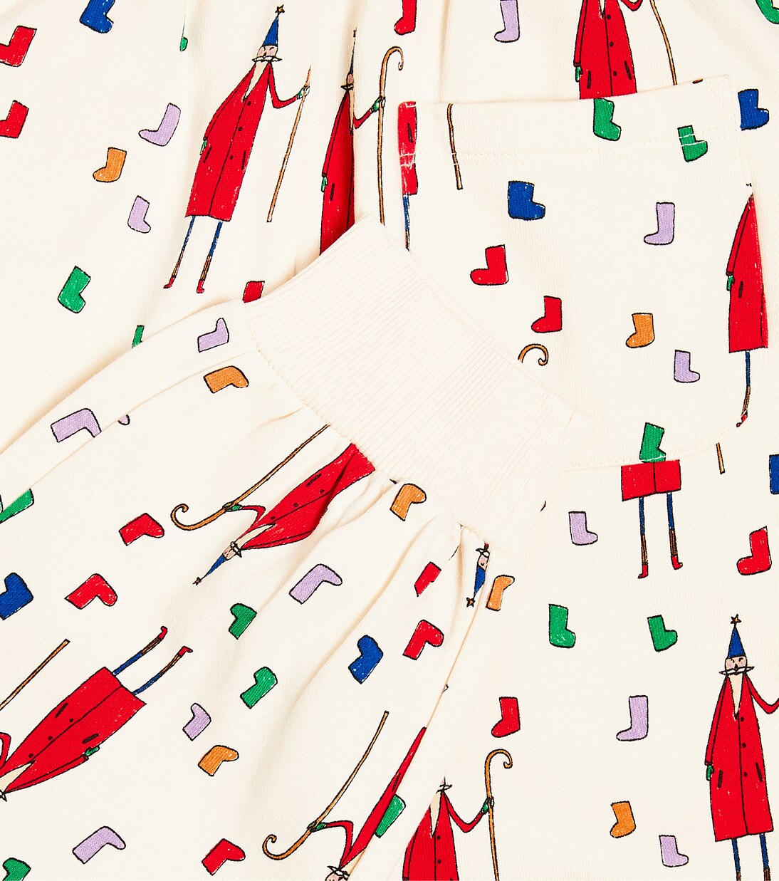 Printed cotton jersey sweatpants | Jellymallow