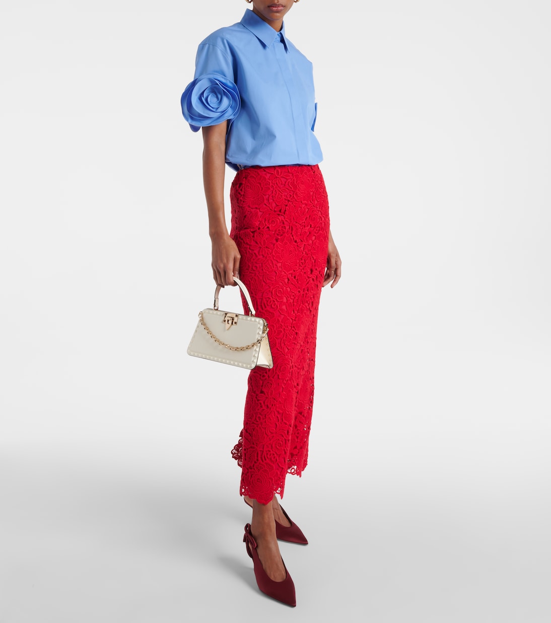 Nite-Out 70 satin slingback pumps | Valentino Garavani