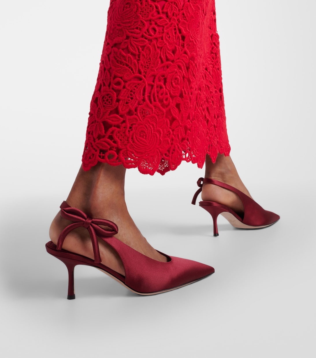 Nite-Out 70 satin slingback pumps | Valentino Garavani