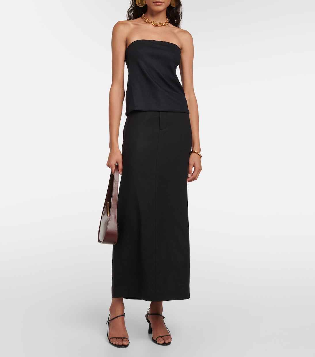 Falda larga de franela | Vince