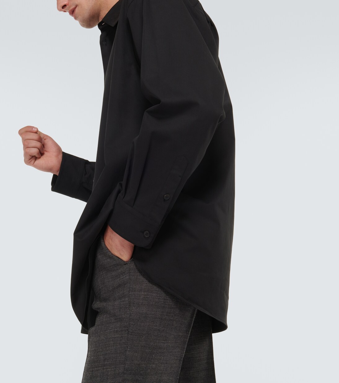 Lukre oversized cotton-blend poplin shirt | The Row