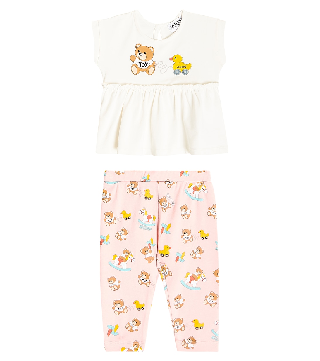 Baby printed jersey T-shirt and leggings set | Moschino Kids