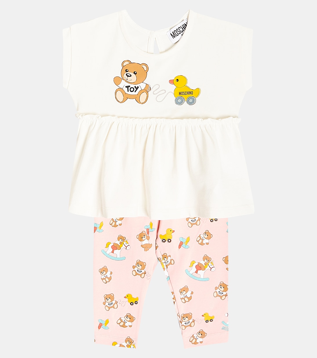 Baby printed jersey T-shirt and leggings set | Moschino Kids