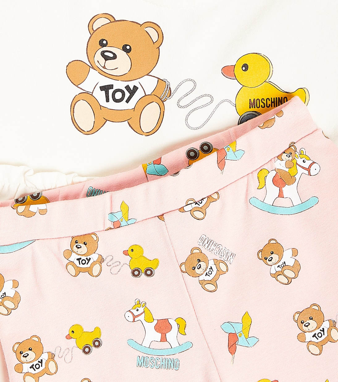 Baby printed jersey T-shirt and leggings set | Moschino Kids