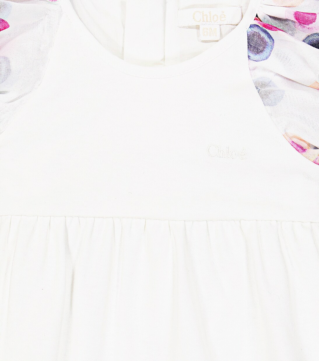 Baby embroidered cotton dress  | Chloé Kids