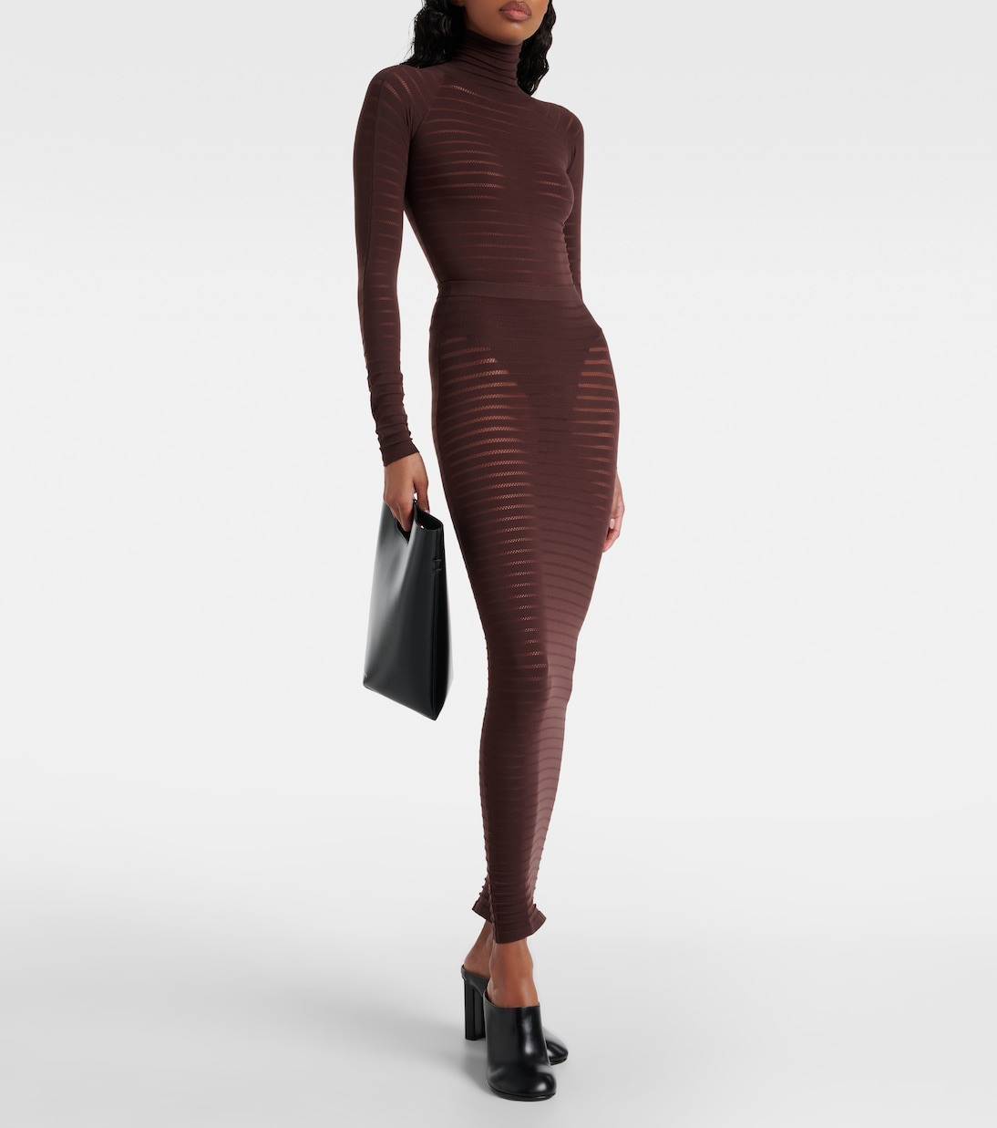Striped turtleneck bodysuit | Alaïa