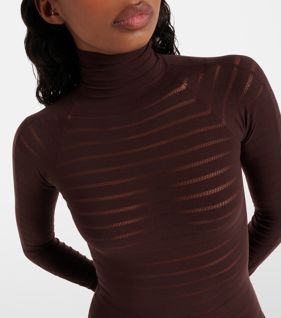 Striped turtleneck bodysuit | Alaïa