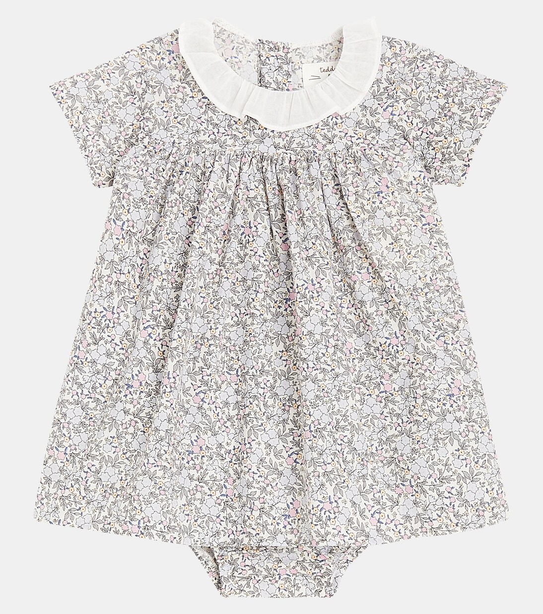 Bébé – Set robe et culotte bloomer en coton | Il Gufo